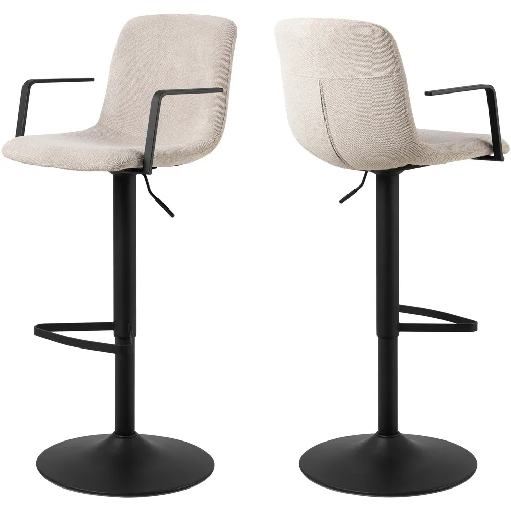 Florence Pablo Swivel Bar Stool Set of 2 - Beige