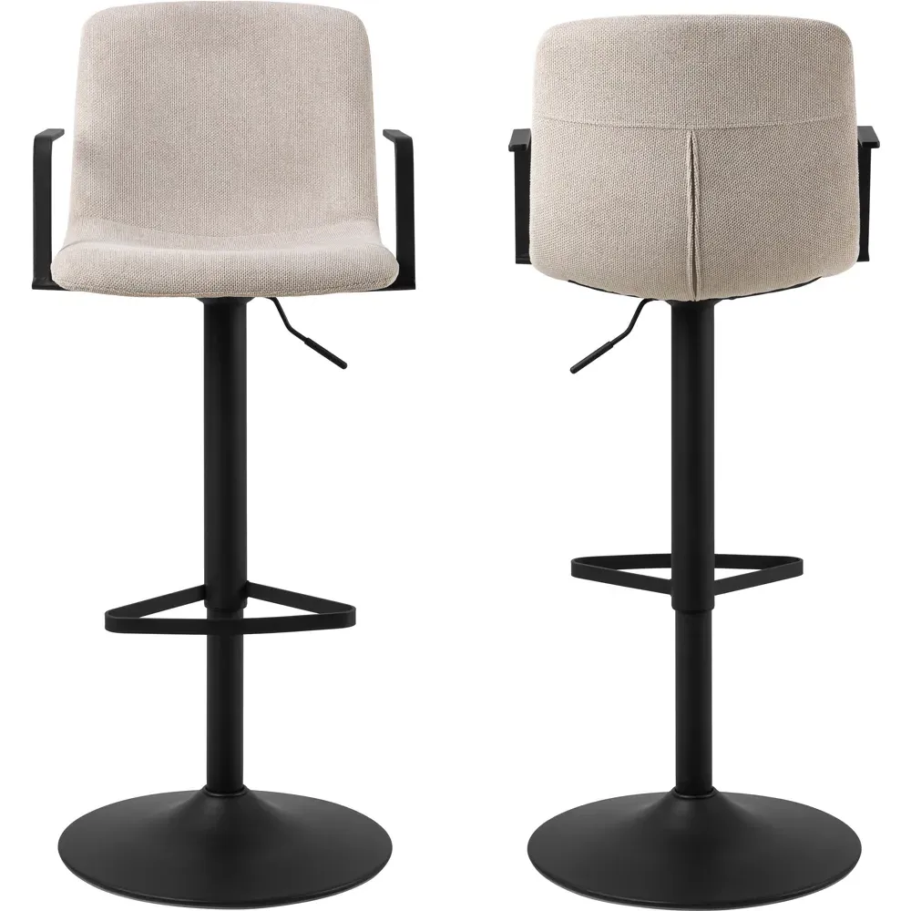 Florence Pablo Swivel Bar Stool Set of 2 - Beige
