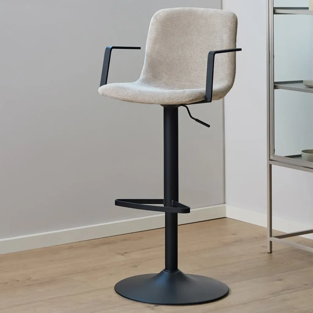 Florence Pablo Swivel Bar Stool Set of 2 - Beige image