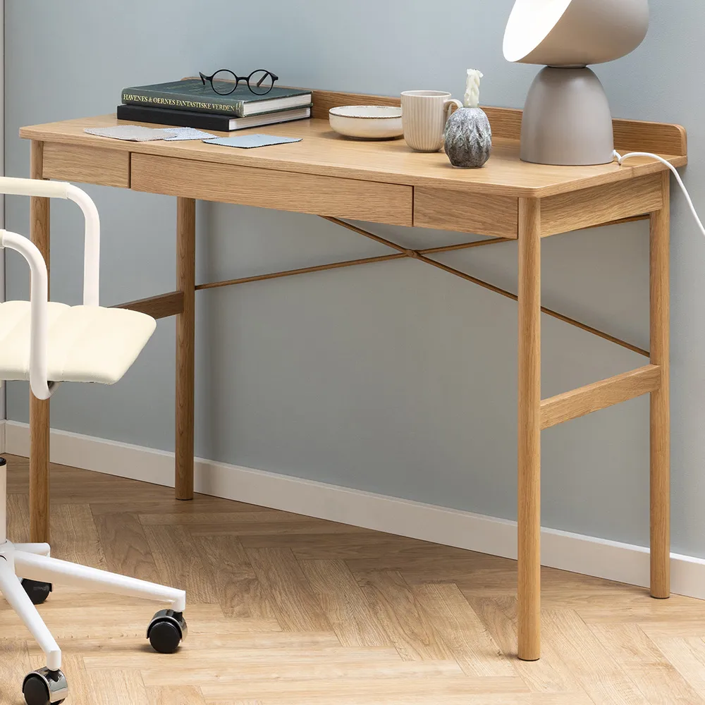 Florence Paul Office Desk - Brown, Oak