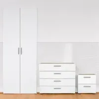 Florence Pepe 3 Piece Bedroom Furniture Set - Oak, White