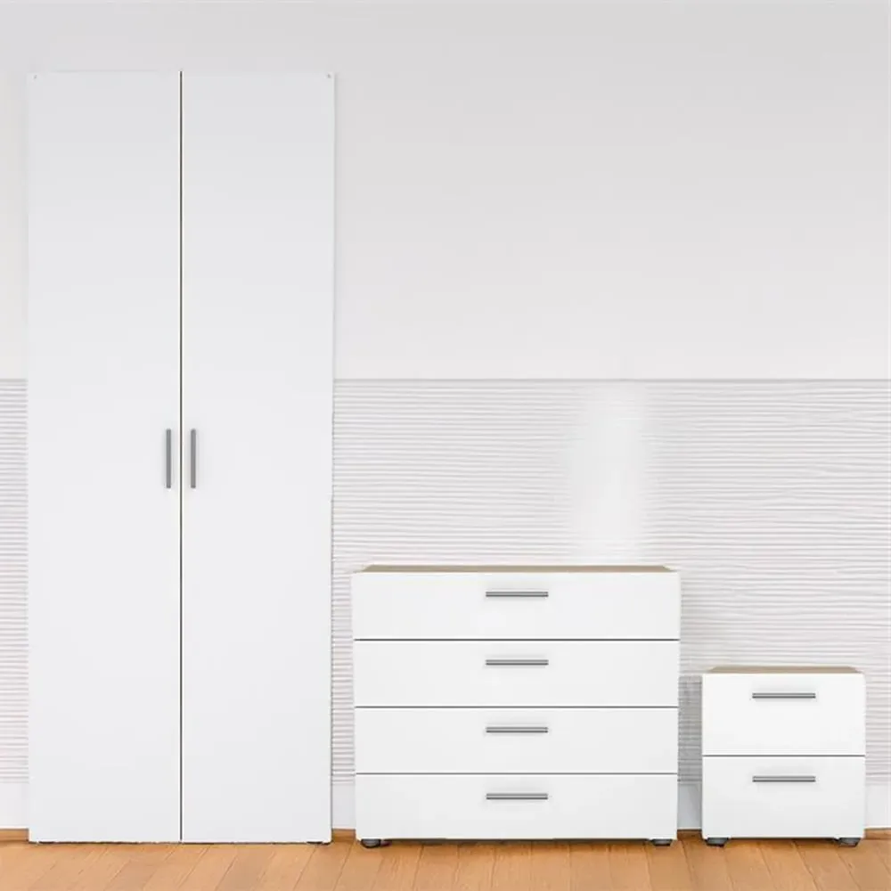 Florence Pepe 3 Piece Bedroom Furniture Set - Oak, White