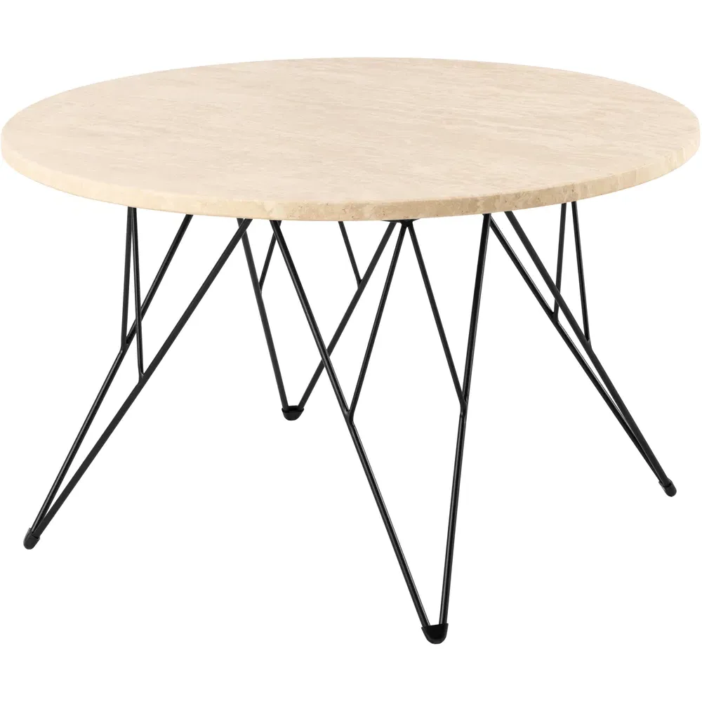 Florence Prunus Round Coffee Table - Beige, Oak Stone