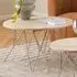 Florence Prunus Round Coffee Table - Beige, Travertine