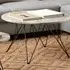 Florence Prunus Round Coffee Table - Brown Marble, Steel
