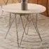 Florence Prunus Round Side Table - Beige, Travertine
