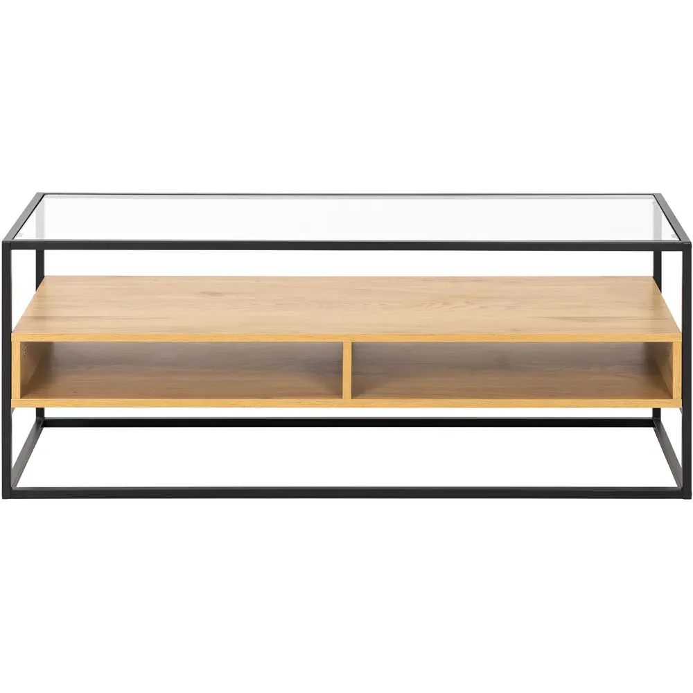 Florence Randolf 3 Shelf TV Unit - Black, Oak