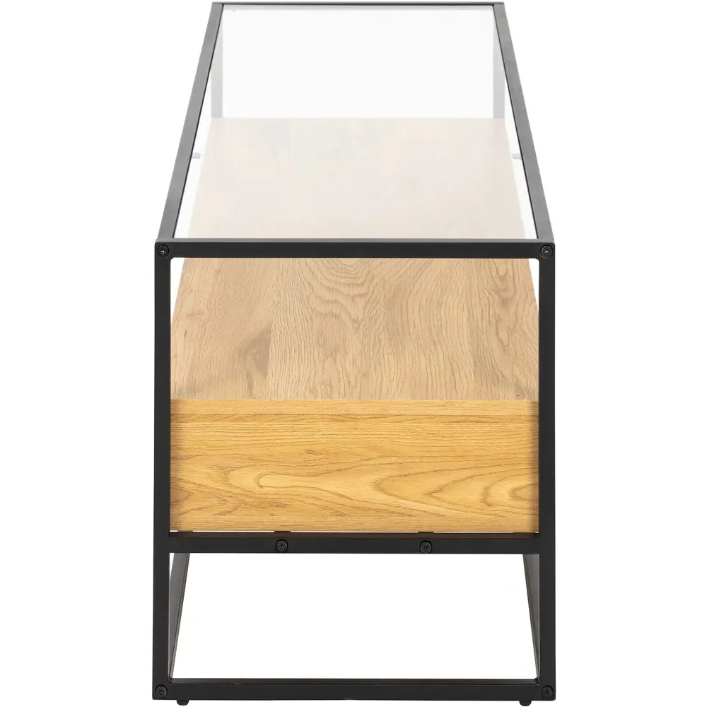 Florence Randolf 3 Shelf TV Unit - Black, Oak