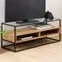 Florence Randolf 3 Shelf TV Unit - Black, Oak
