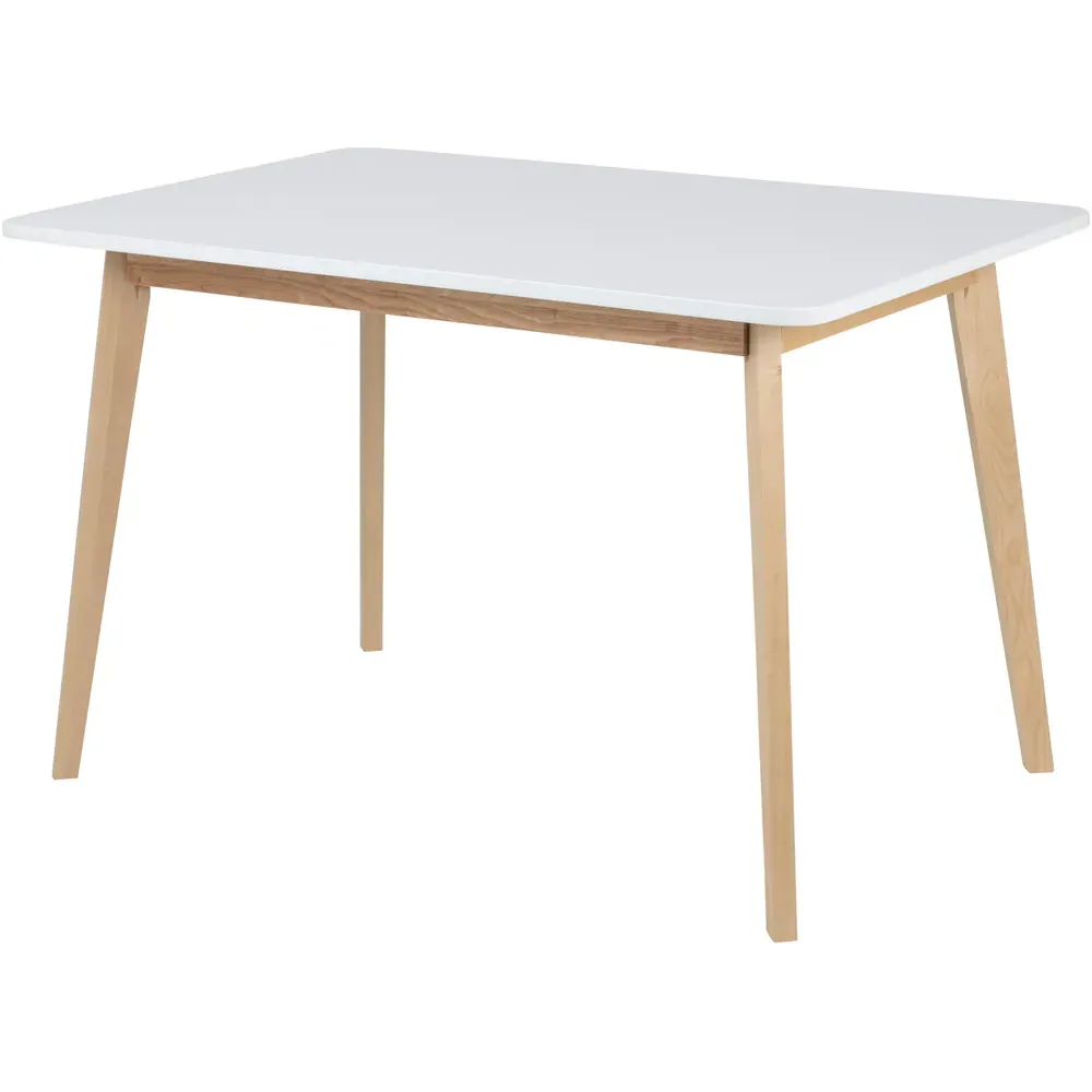 Florence Raven Dining Table - White, Oak