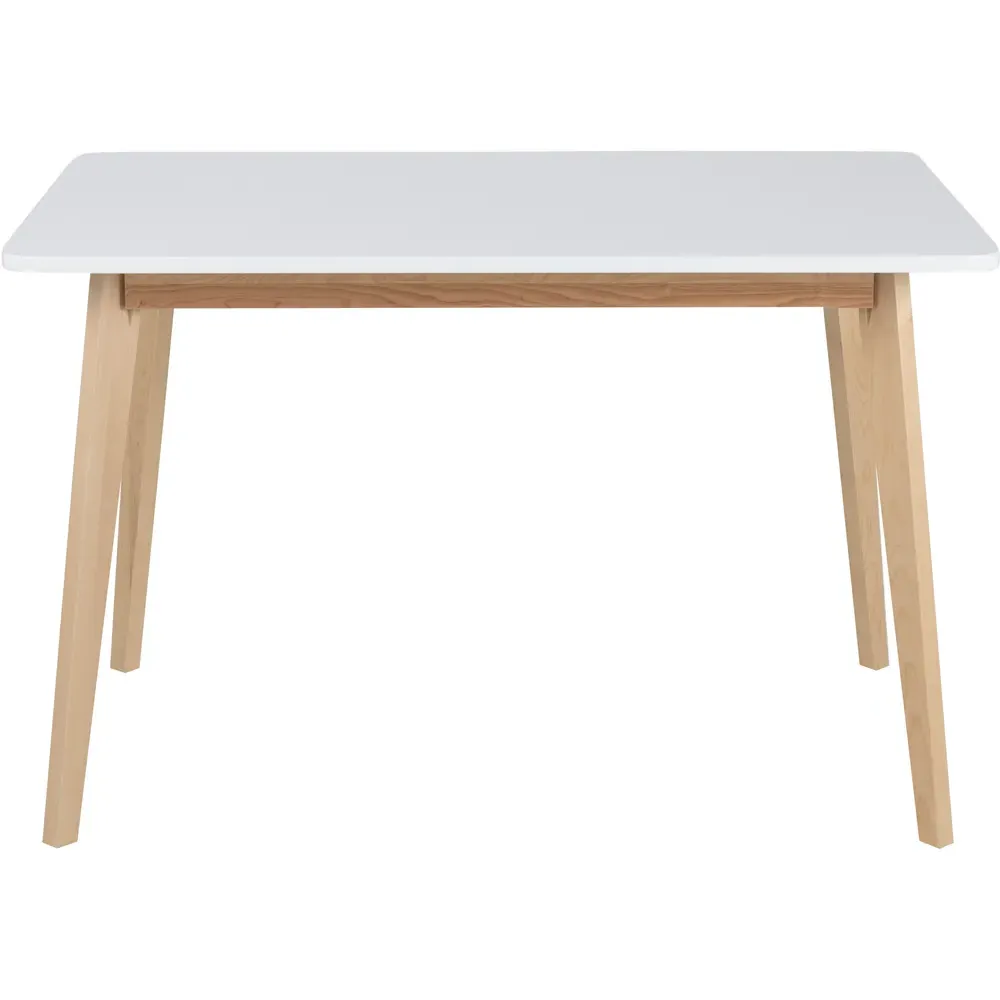 Florence Raven Dining Table - White, Oak