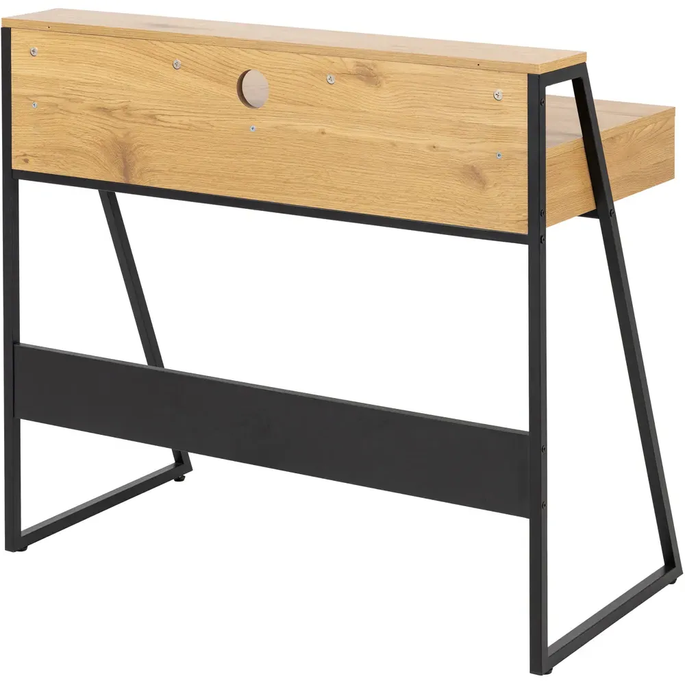 Florence Reece 2 Drawer Office Desk - Black, Oak