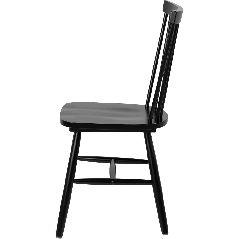Florence Riano Set of 2 Dining Chairs - Black, Birch