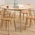 Florence Roxby 4-Seater Round Dining Table - Brown, Oak