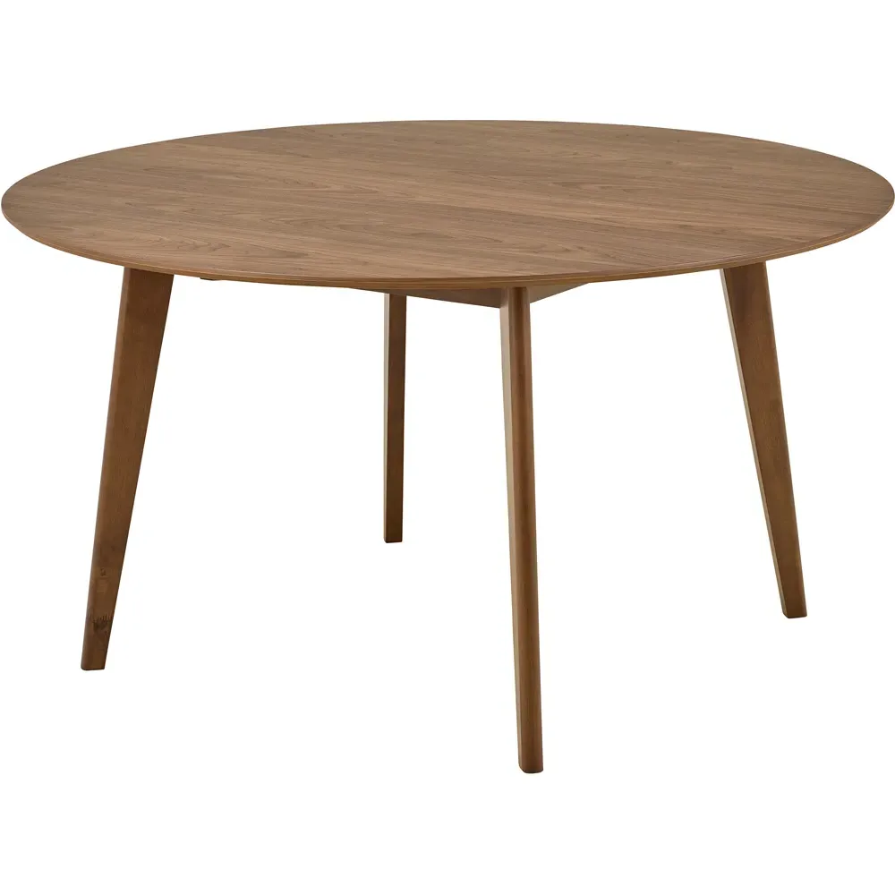 Florence Roxby 4-Seater Round Dining Table - Walnut