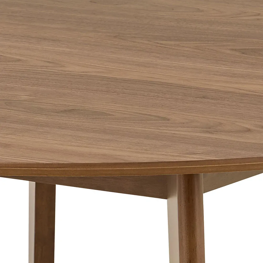 Florence Roxby 4-Seater Round Dining Table - Walnut