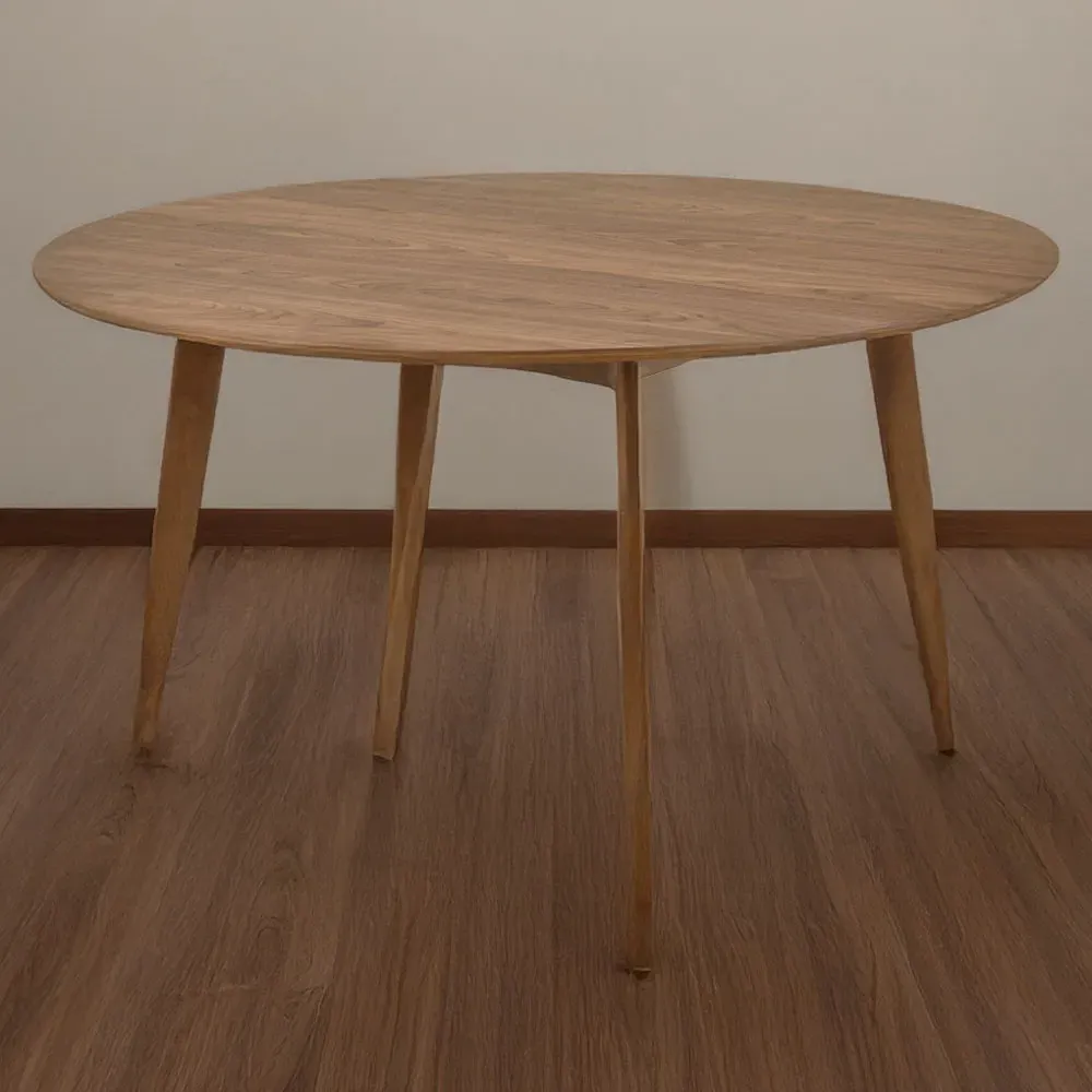 Florence Roxby 4-Seater Round Dining Table - Walnut