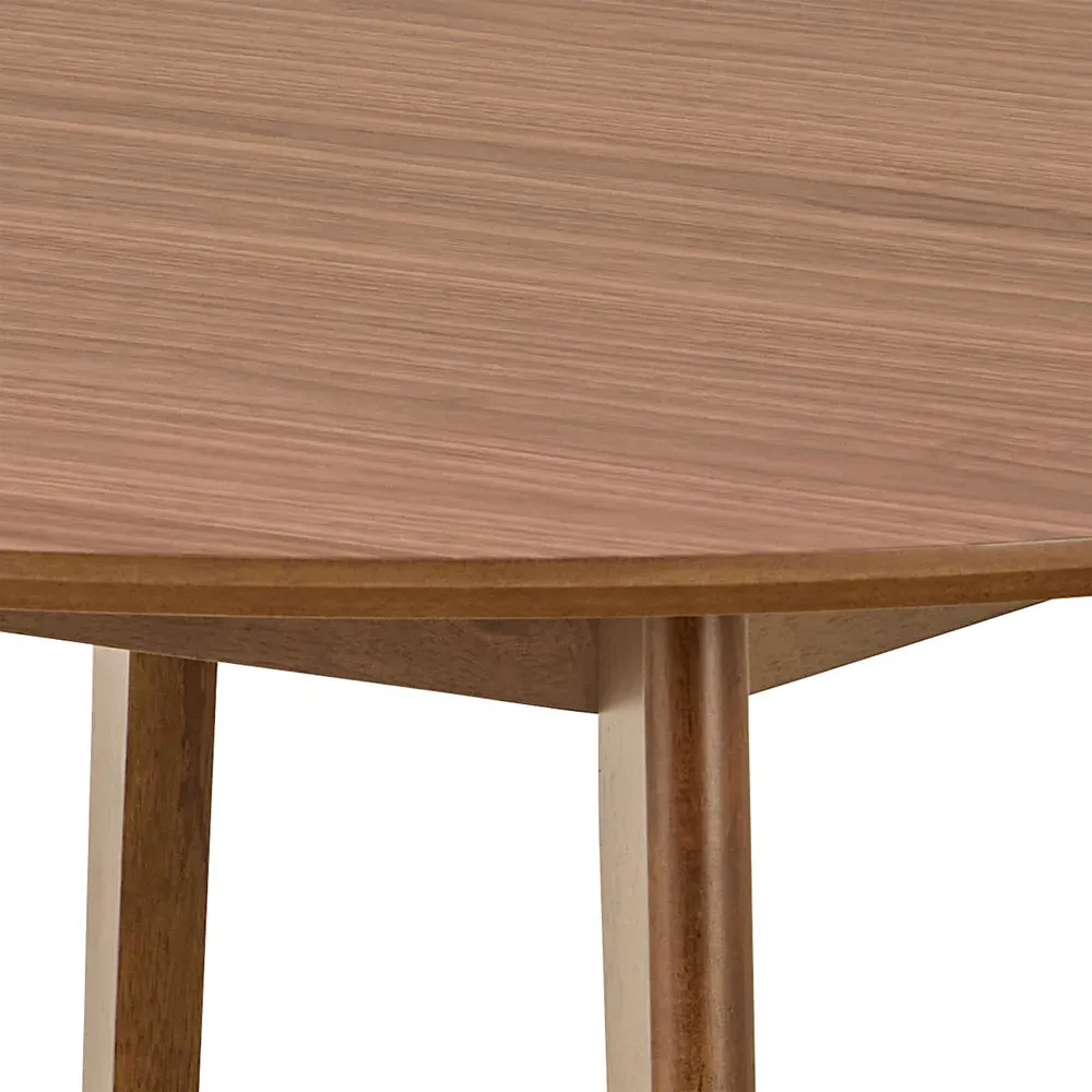 Florence Roxby 4-Seater Round Dining Table - Walnut