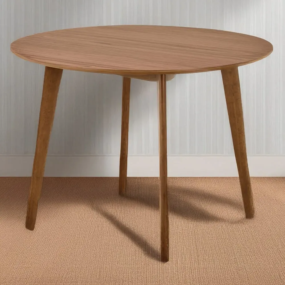 Florence Roxby 4-Seater Round Dining Table - Walnut