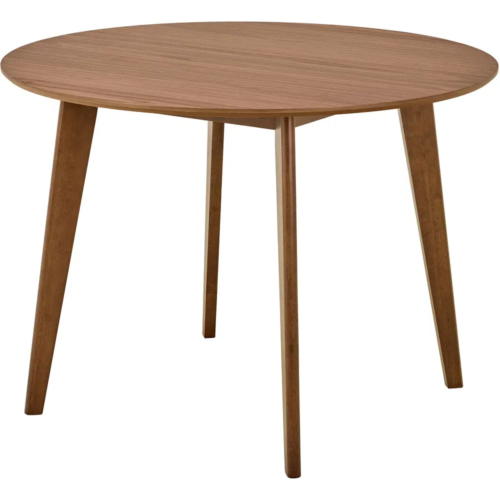 Florence Roxby 4-Seater Round Dining Table - Walnut