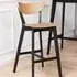 Florence Roxby Bar Stool Set of 2 - Black, Oak