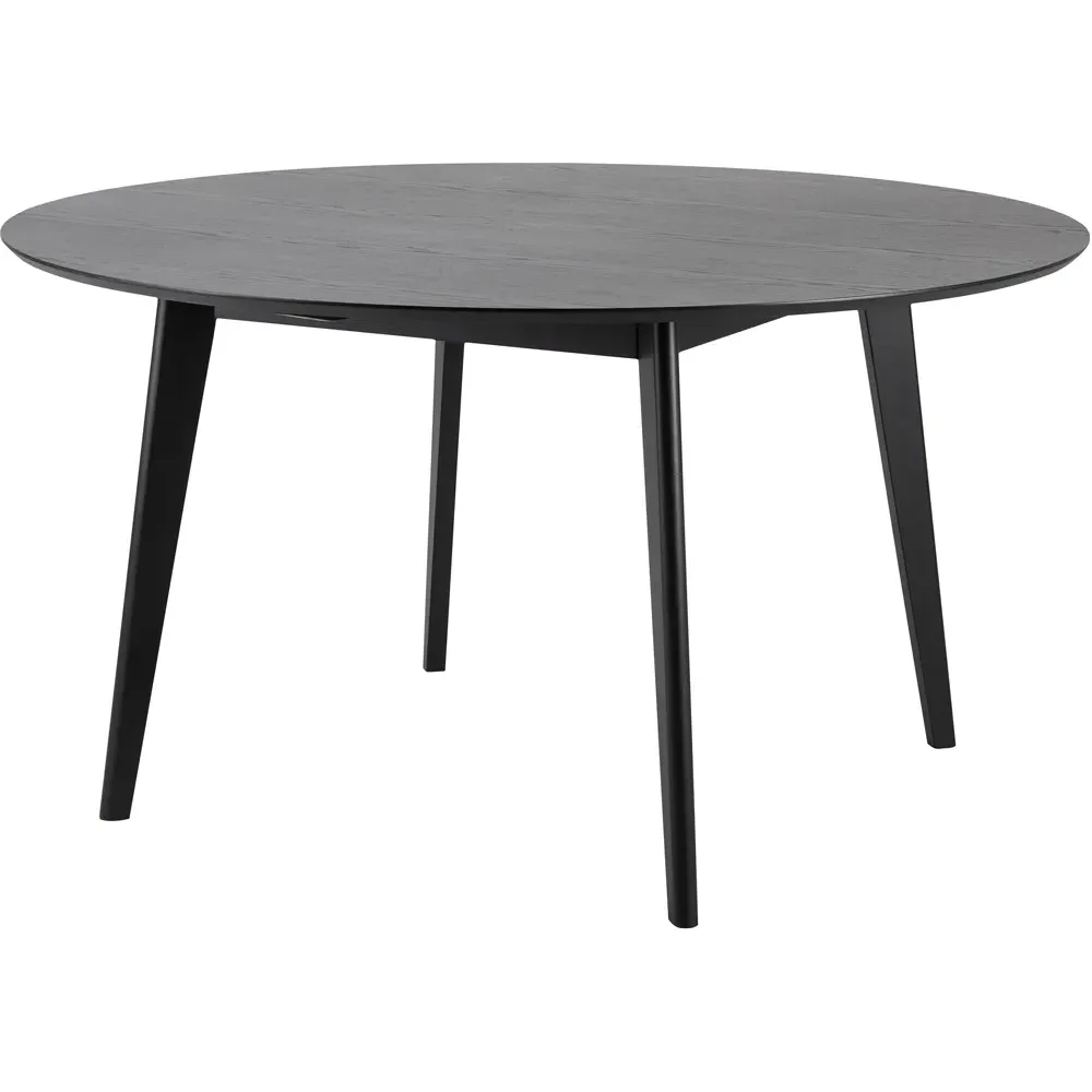 Florence Roxby Round Dining Table - Black, Oak
