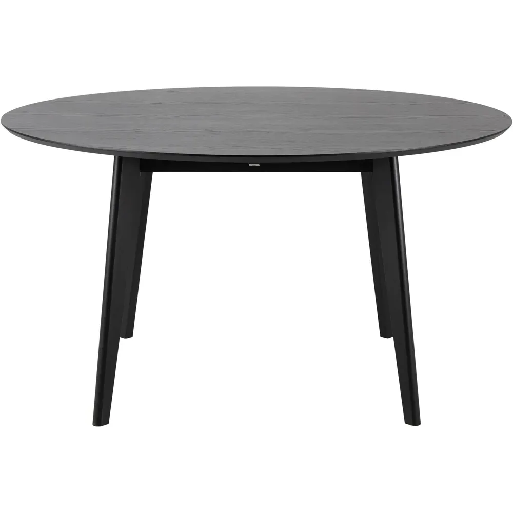 Florence Roxby Round Dining Table - Black, Oak