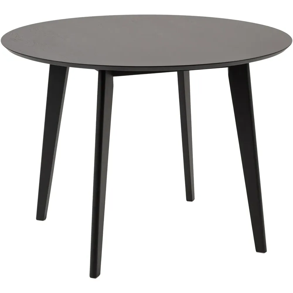 Florence Roxby Round Dining Table - Black, Oak