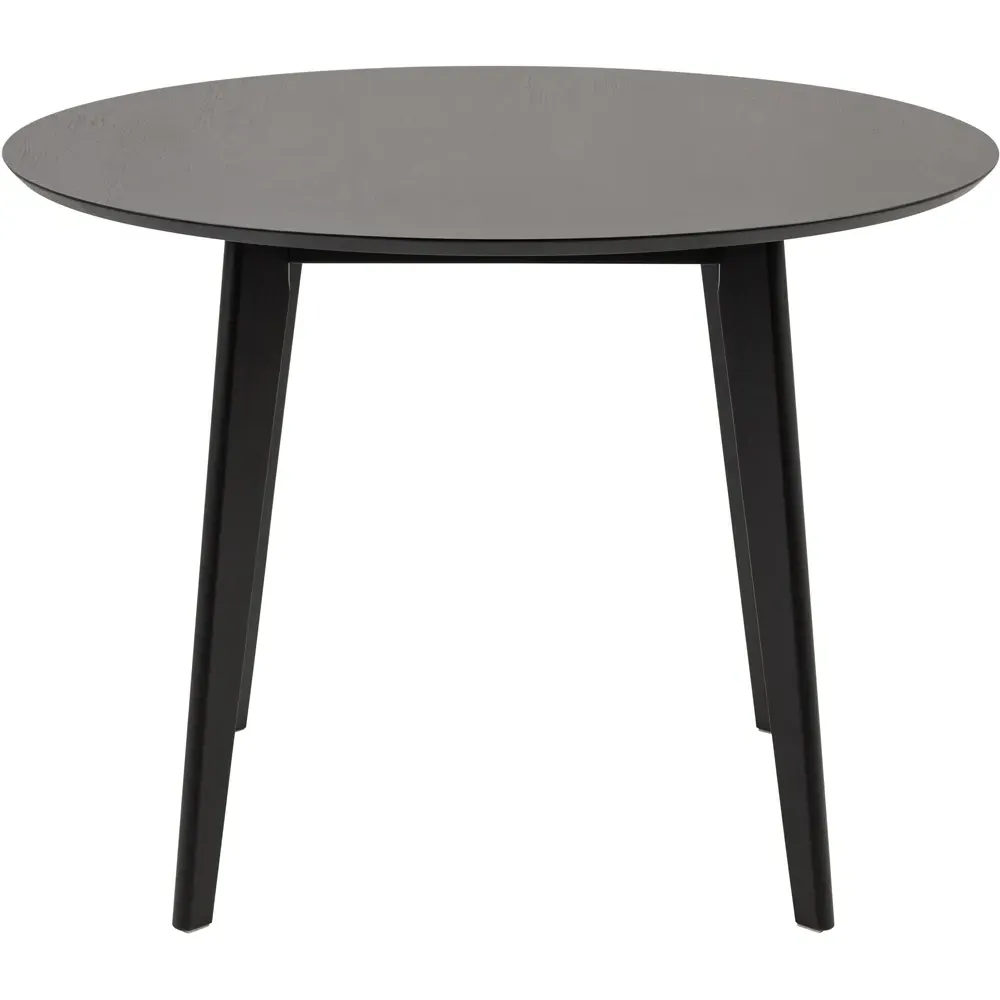 Florence Roxby Round Dining Table - Black, Oak