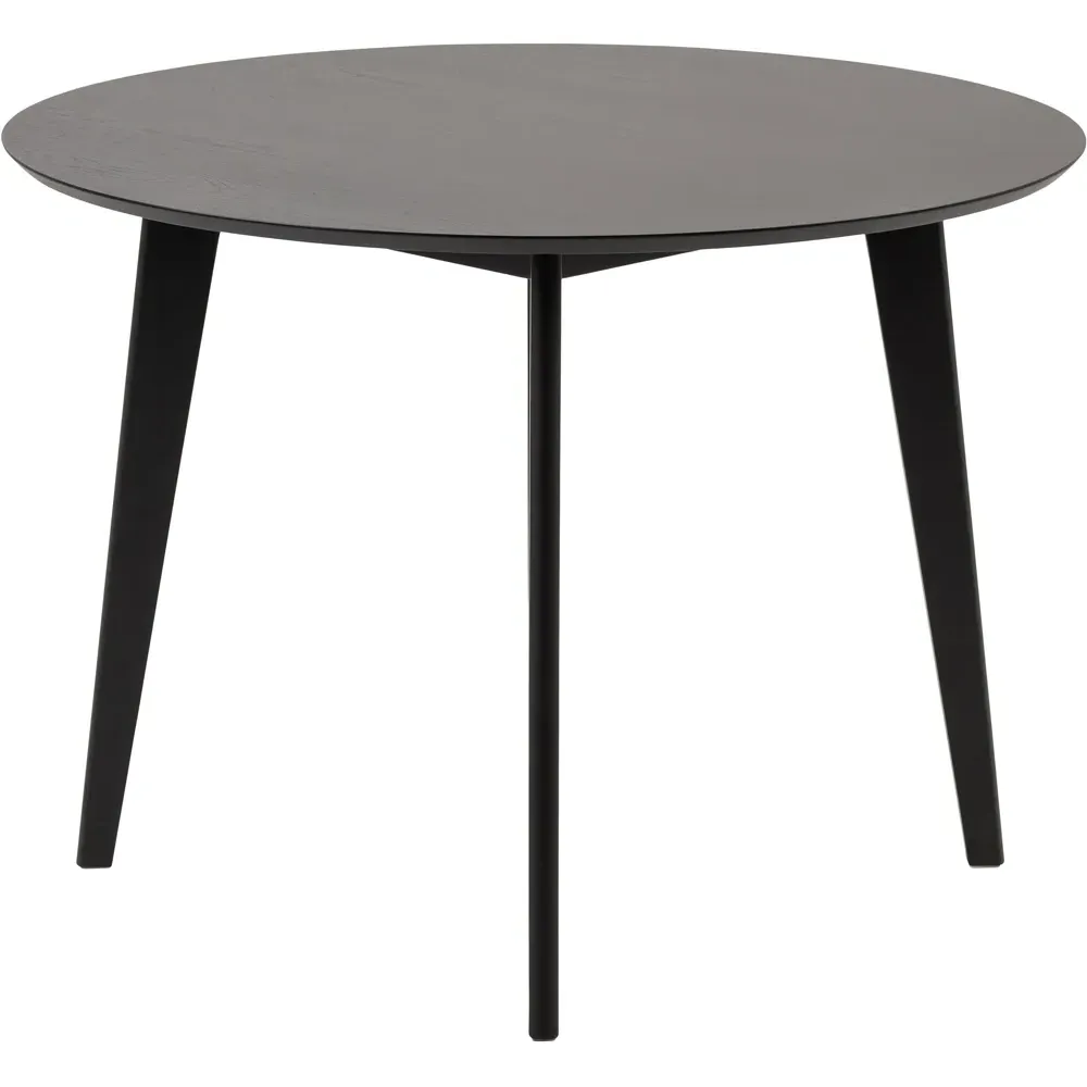 Florence Roxby Round Dining Table - Black, Oak