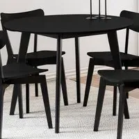 Florence Roxby Round Dining Table - Black, Oak