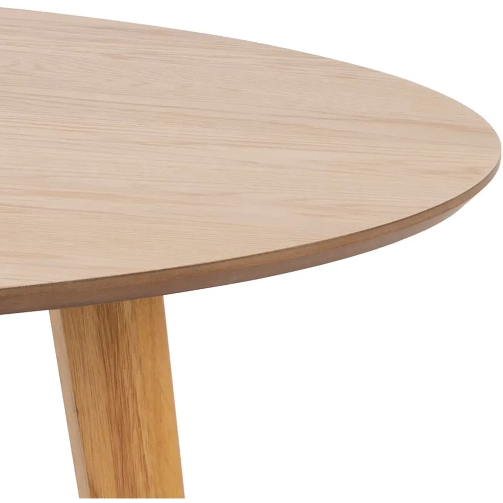 Florence Roxby Round Dining Table - Brown, Oak