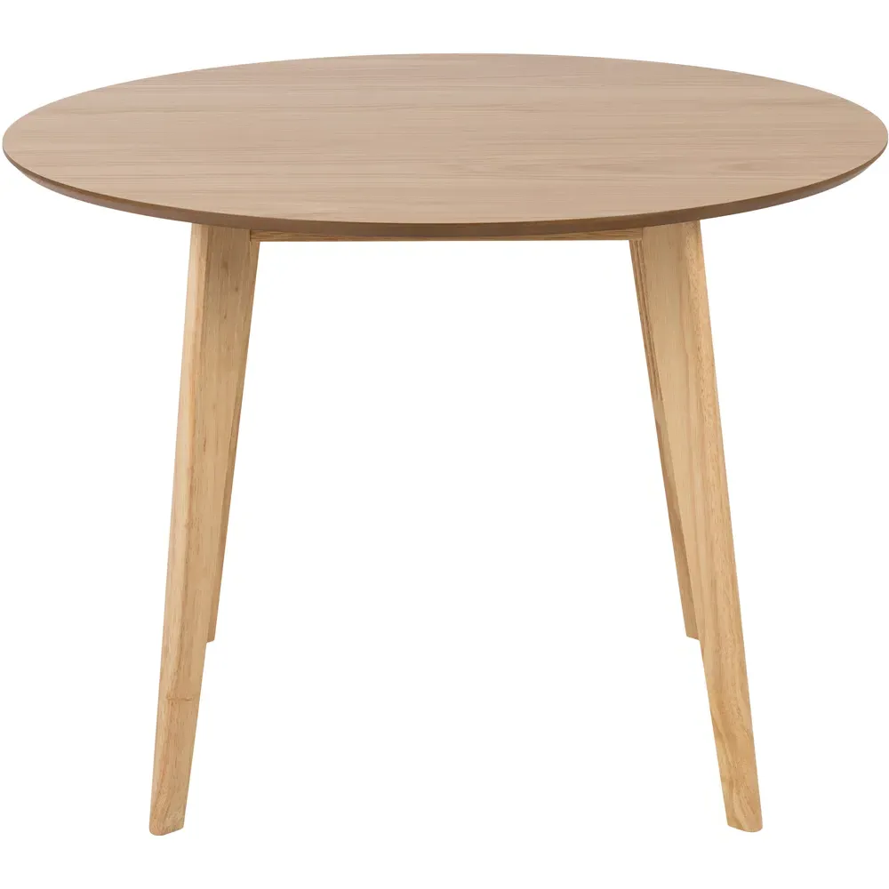Florence Roxby Round Dining Table - Brown, Oak