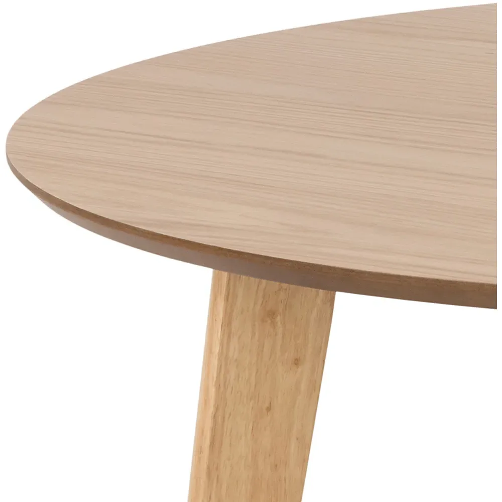 Florence Roxby Round Dining Table - Brown, Oak