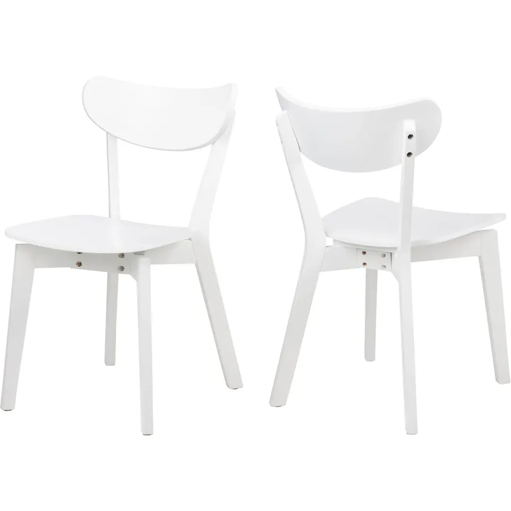 Florence Roxby Set of 2 Dining Chairs - White