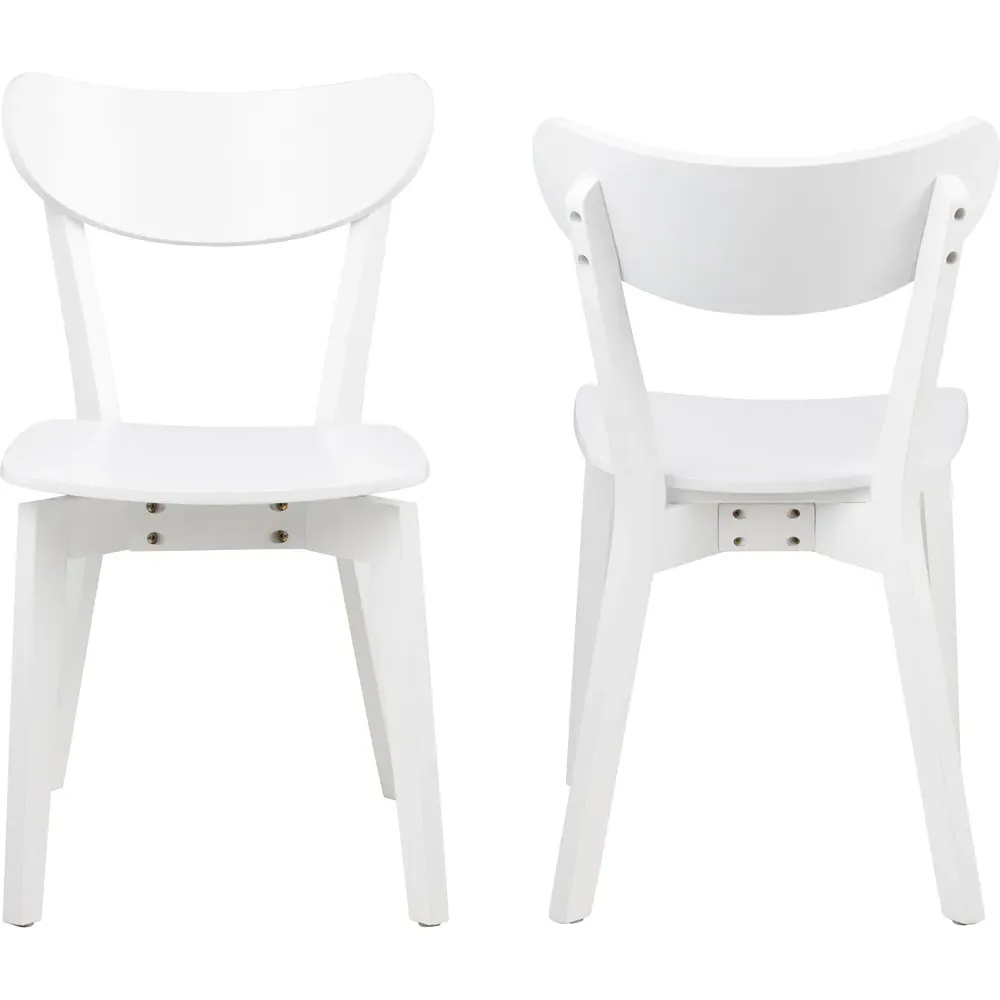 Florence Roxby Set of 2 Dining Chairs - White