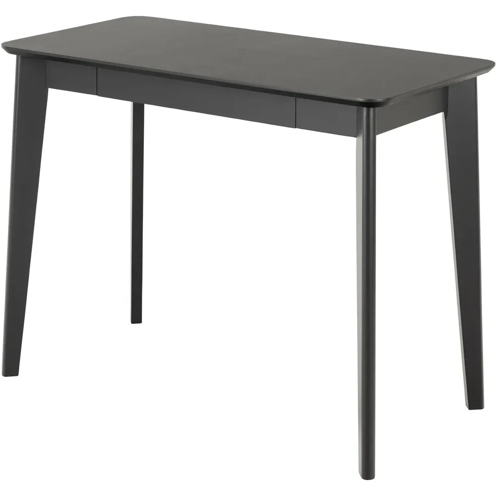Florence Roxby Single Drawer Office Desk - Black, Oak