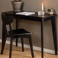 Florence Roxby Single Drawer Office Desk - Black, Oak