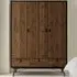 Florence Ry 3 Door 3 Drawer Wardrobe - Black, Walnut