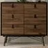 Florence Ry 6 Drawer Chest of Drawers - Black, Walnut