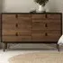 Florence Ry 6 Drawer Chest of Drawers - Brown, Walnut
