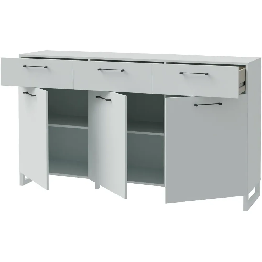 Florence Sali 3 Door Sideboard - Light Grey