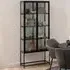 Florence Seaford 2 Door Display Cabinet - Black, Steel