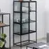 Florence Seaford 2 Door Glass Display Cabinet - Black