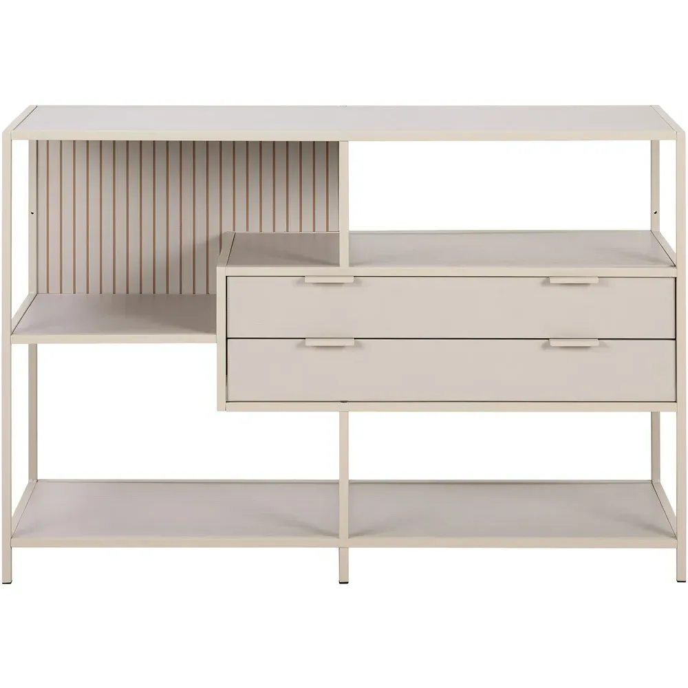 Florence Seaford 2 Drawer 3 Shelf Display Unit - Grey