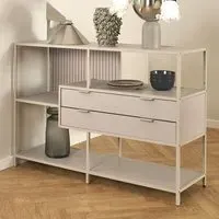 Florence Seaford 2 Drawer 3 Shelf Display Unit - Grey