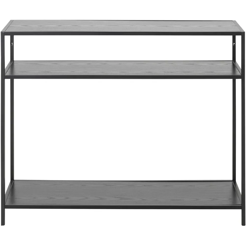Florence Seaford 2 Shelf Console Table - Black