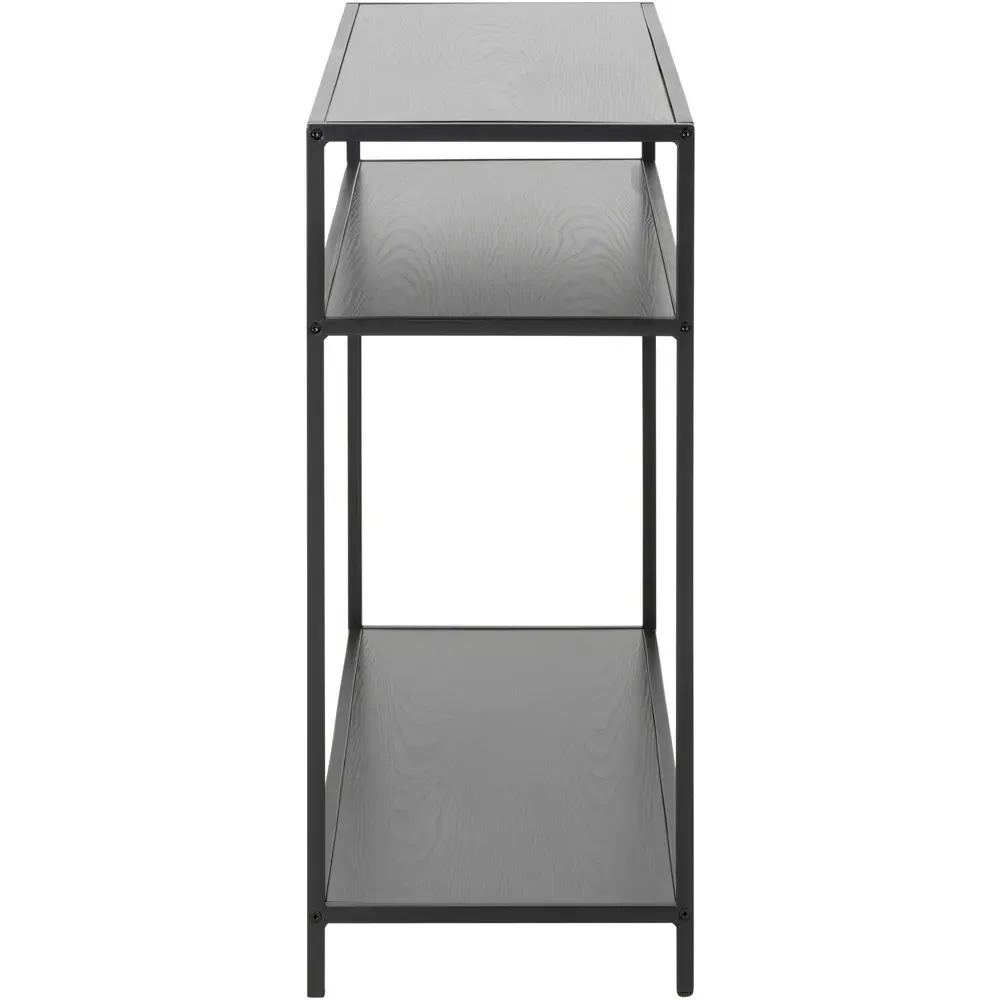 Florence Seaford 2 Shelf Console Table - Black
