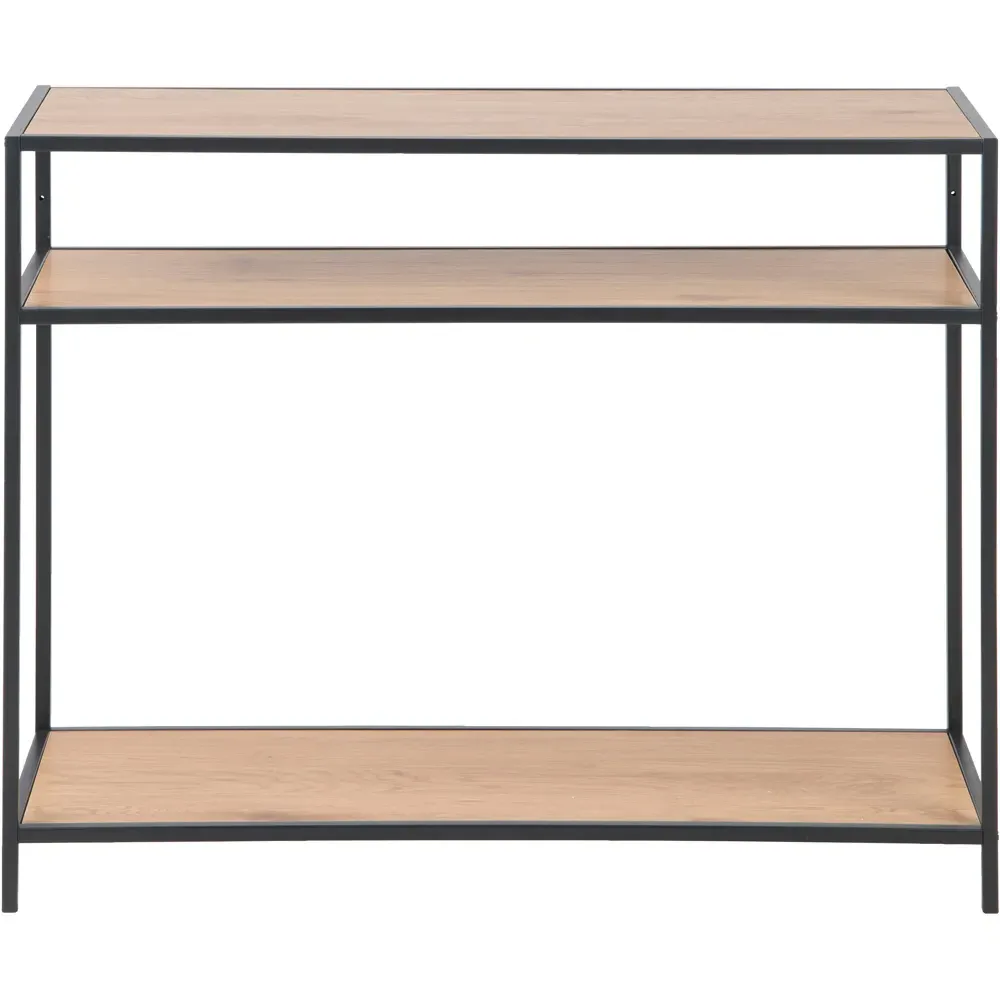 Florence Seaford 2 Shelf Console Table - Black, Oak