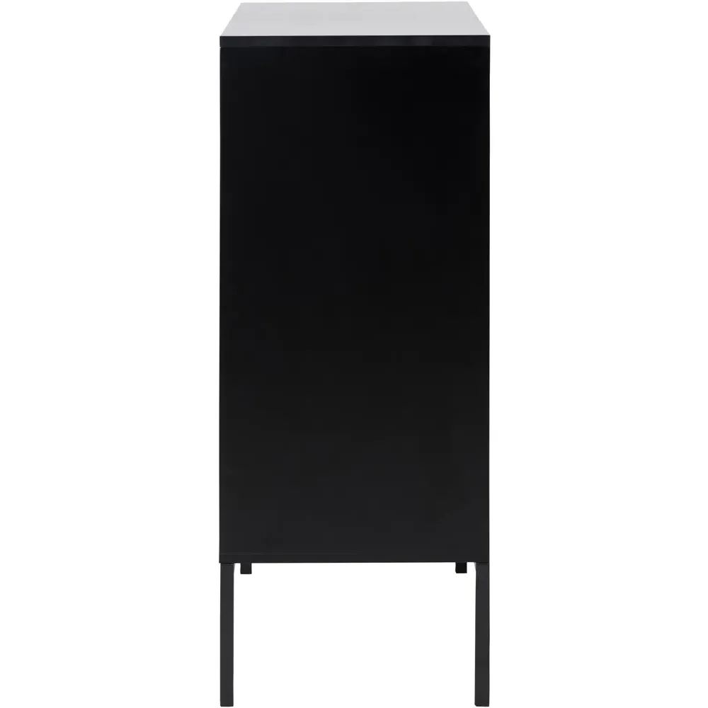 Florence Seaford 3 Door Sideboard - Black, Oak